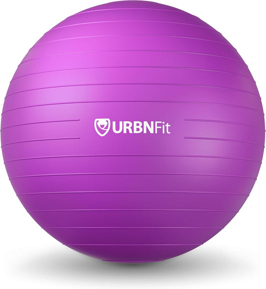 Exercise & Pilates Yoga Ball - Multiple Sizes for Fitness, Pregnancy, Stability, Balance, Core Workout - Anti-Burst Swiss Balance Ball W/Quick Pump - Office, Home, Gym