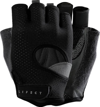 Freedom Workout Gloves, Knuckle Weight Lifting Shorty Fingerless Gloves with Curved Open Back, for Powerlifting, Gym, Women and Men