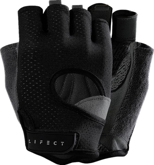 Freedom Workout Gloves, Knuckle Weight Lifting Shorty Fingerless Gloves with Curved Open Back, for Powerlifting, Gym, Women and Men
